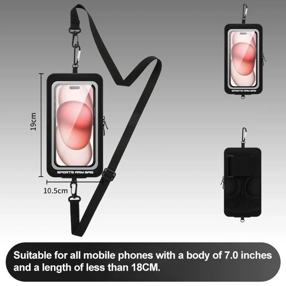 Sports Armband Phone Holder With Optional Strap 11