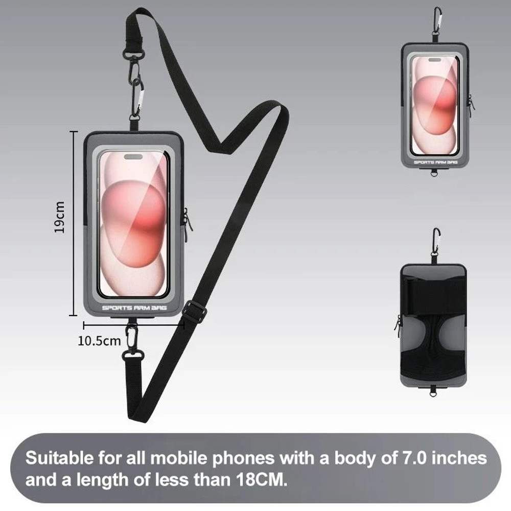 Sports Armband Phone Holder With Optional Strap 12