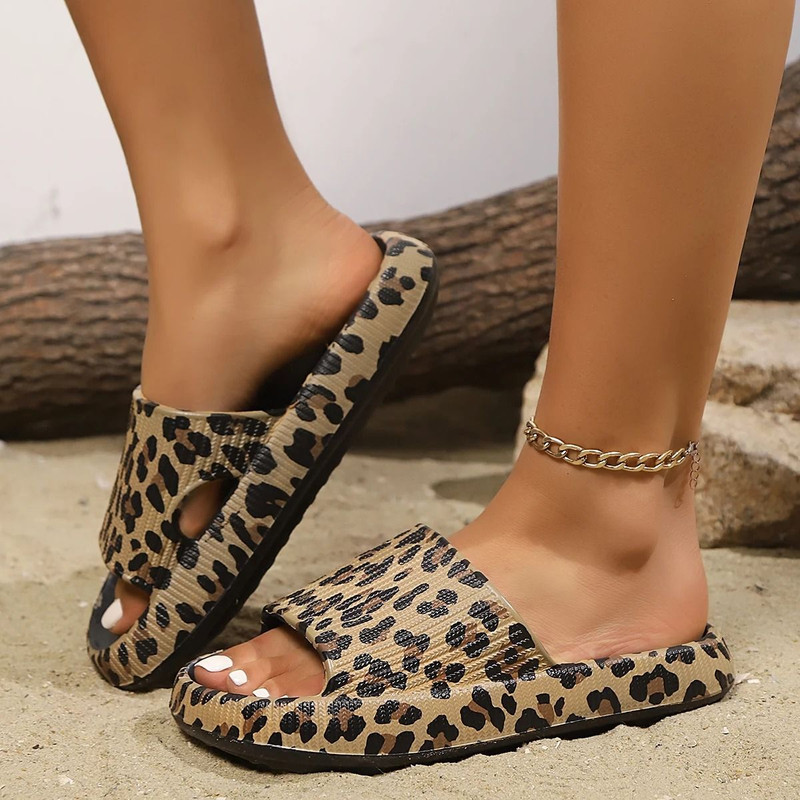 Leopard Print Slide Slippers For Women 3
