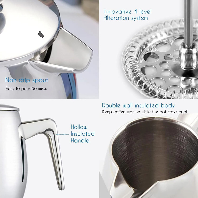 Thermal Stainless Steel French Press Coffee Maker 3