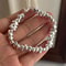 Vintage Stone Bead Sterling Silver Bracelet 0