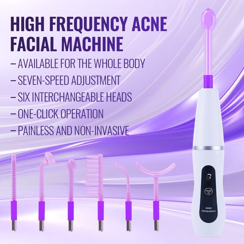 Professional High Frequency Facial Wand 6 In 1 3
