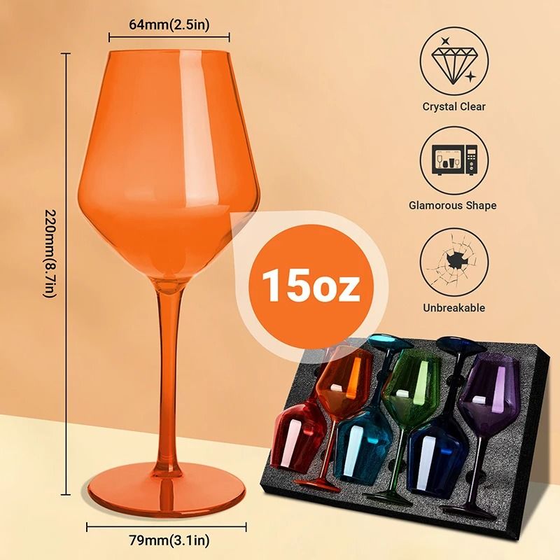 Unbreakable Tritan Wine Glass Set 4