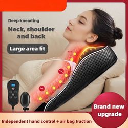 electric shiatsu neck and back massage pillow with heat
