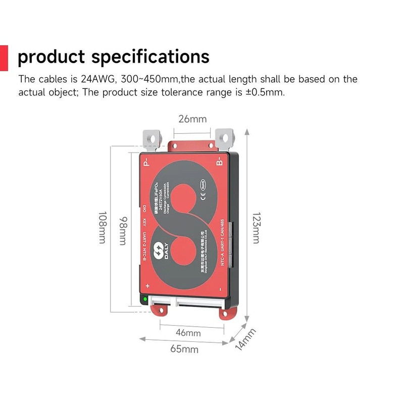 Smart LiFePO4 BMS Board With Bluetooth And CAN Communication 3