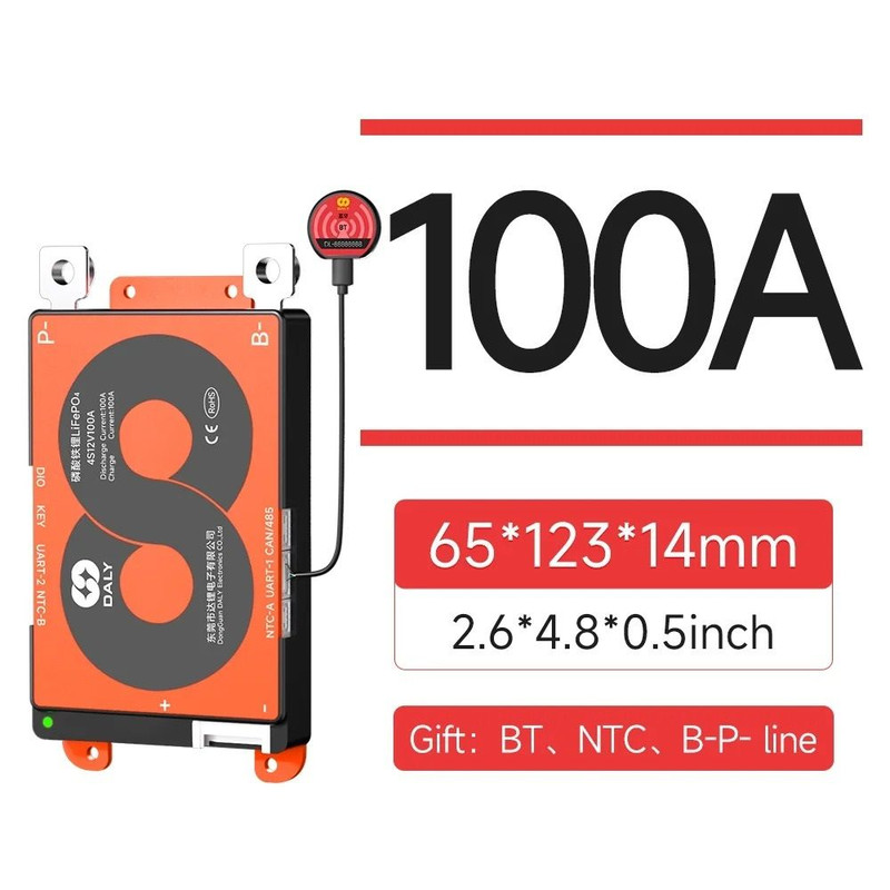 Smart LiFePO4 BMS Board With Bluetooth And CAN Communication 20