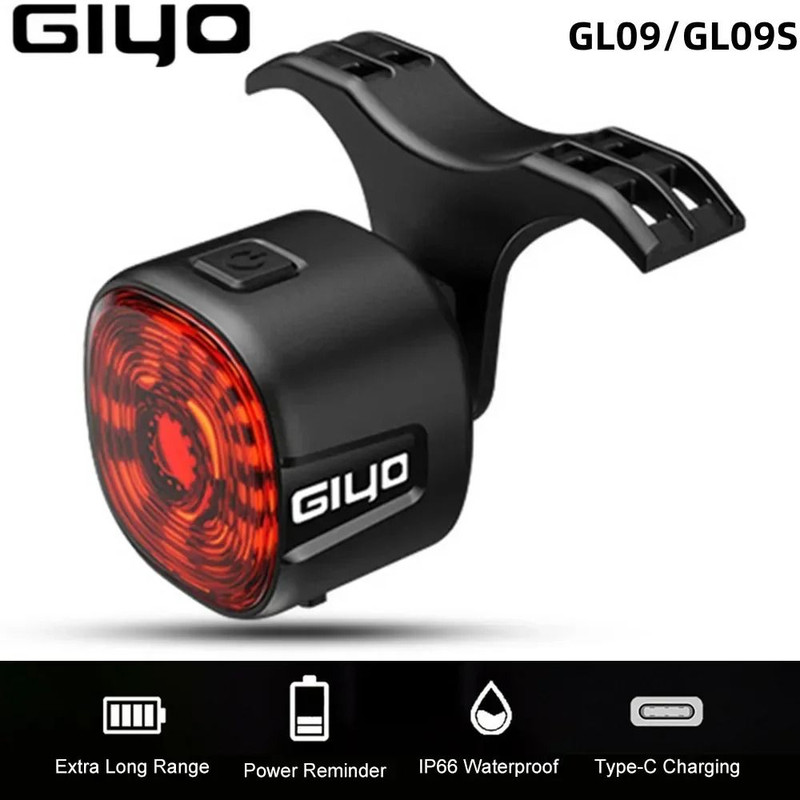 Smart LED Bicycle Rear Brake Light With USB Rechargeable Safety Taillight 0
