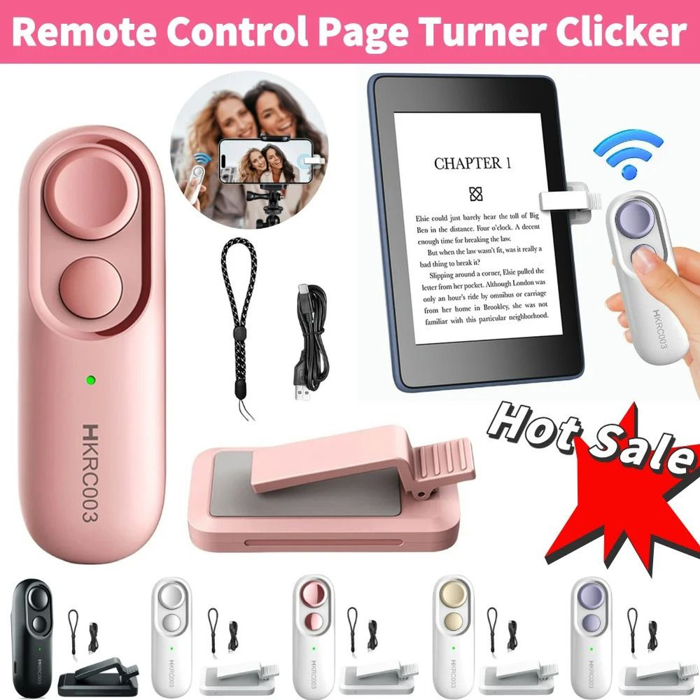 Wireless Remote Page Turner And Camera Clicker For Phones Tablets And EReaders 0