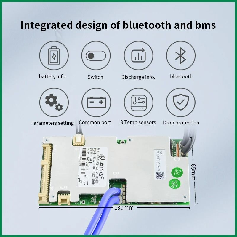 Smart LiFePO4 BMS With Bluetooth And UART Function For E Bike Battery Management 1
