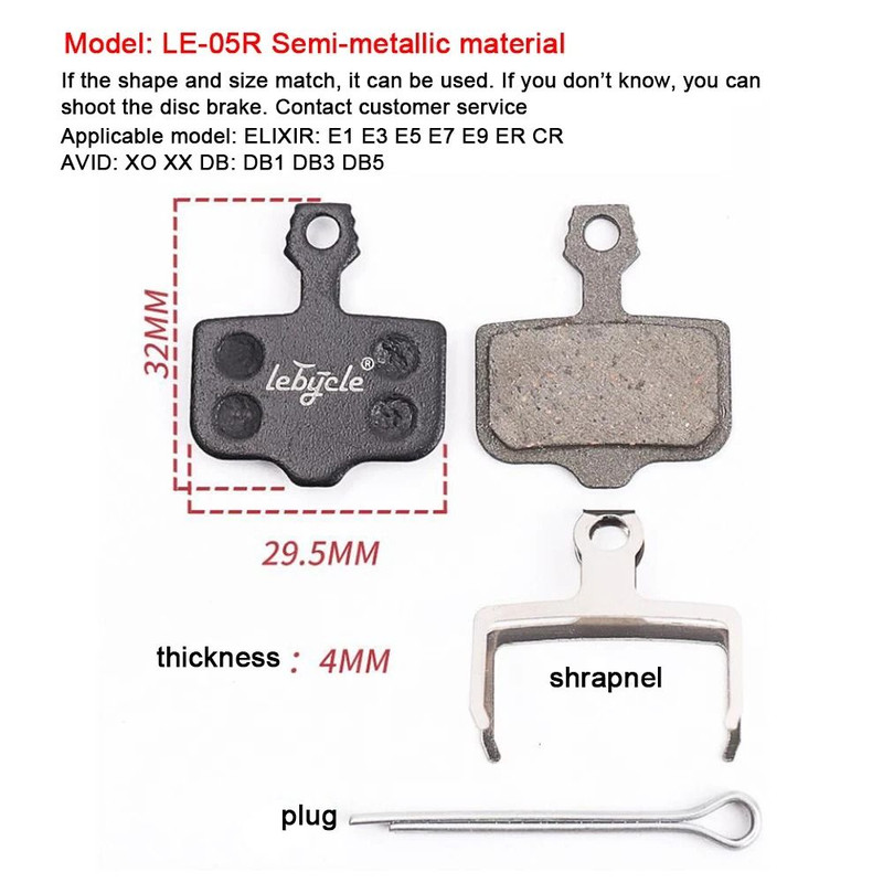 Universal Bicycle Disc Brake Pads Set For Road And Mountain Bikes 4