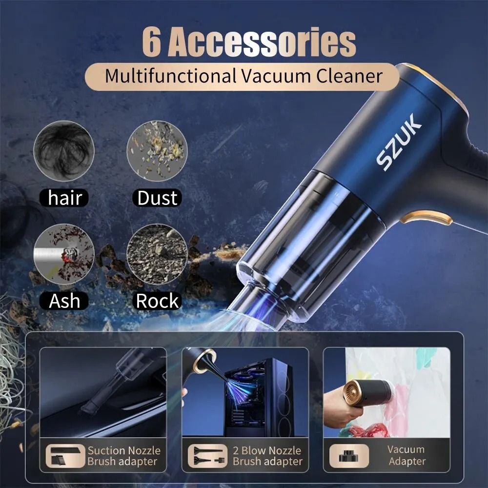 Portable Wireless Car Vacuum Cleaner With Powerful Suction 2