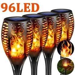 solar flickering flame torch lights for garden and patio