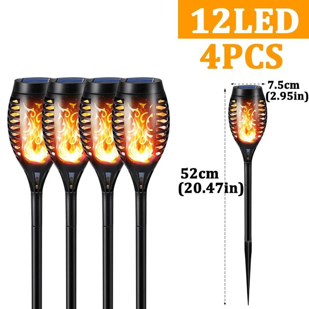 Solar Flickering Flame Torch Lights For Garden And Patio 9