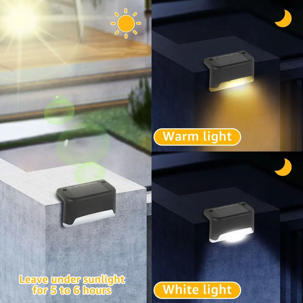 Solar LED Step Lights For Outdoor Garden And Deck 2