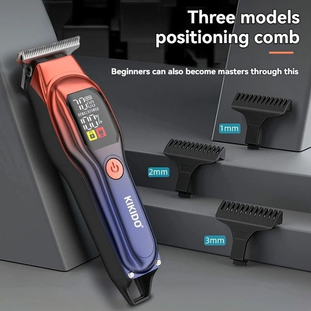 Rechargeable Stainless Steel Hair Clipper With Precision Blades 0