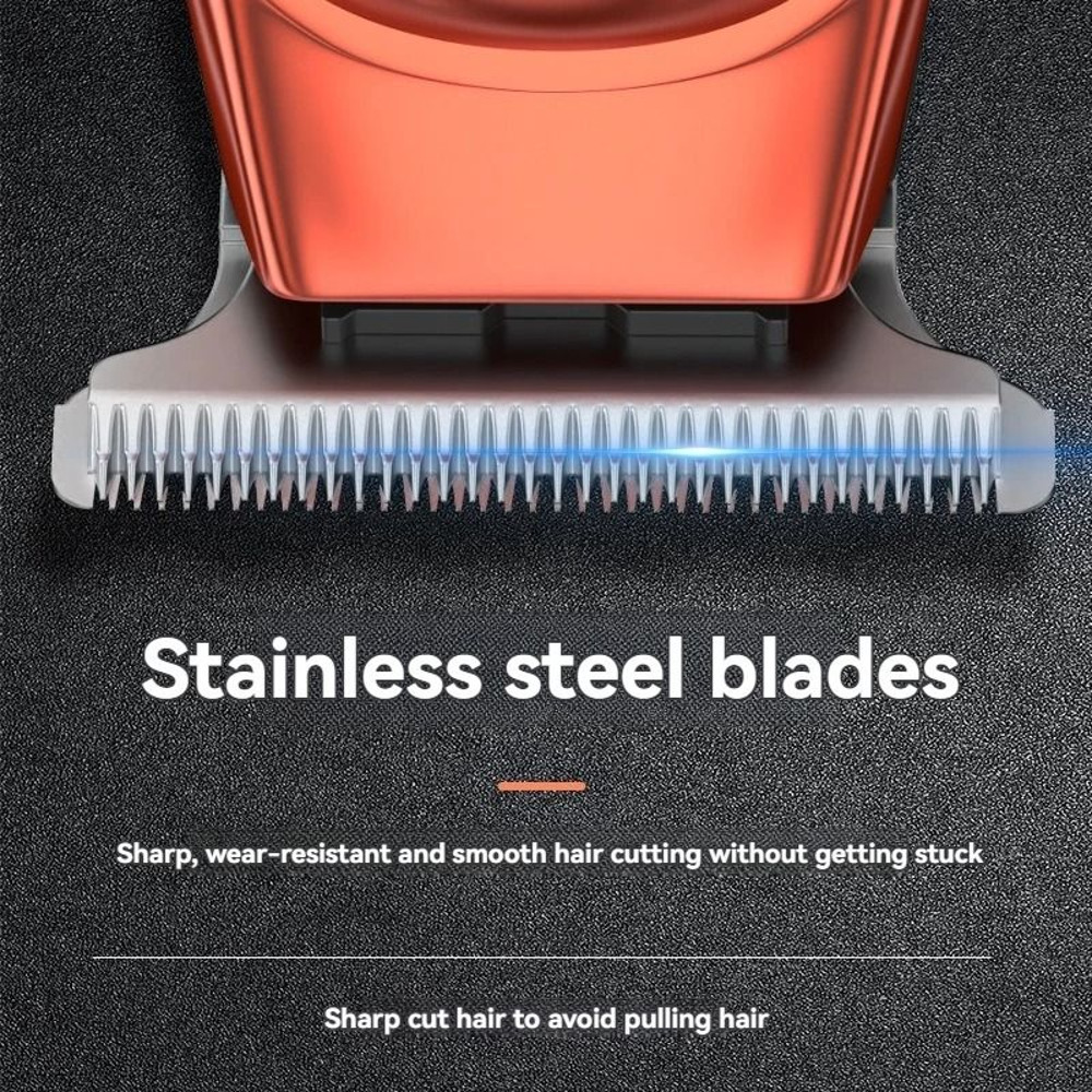 Rechargeable Stainless Steel Hair Clipper With Precision Blades 2