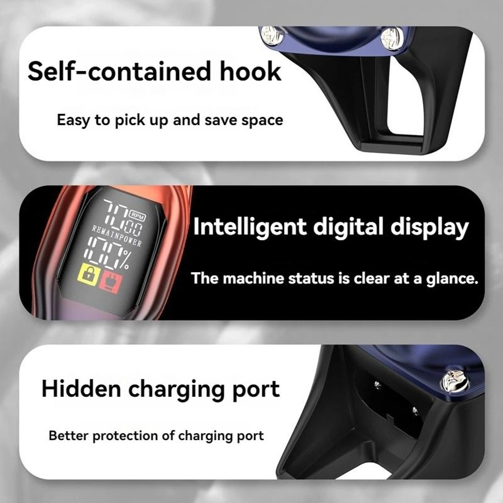 Rechargeable Stainless Steel Hair Clipper With Precision Blades 3