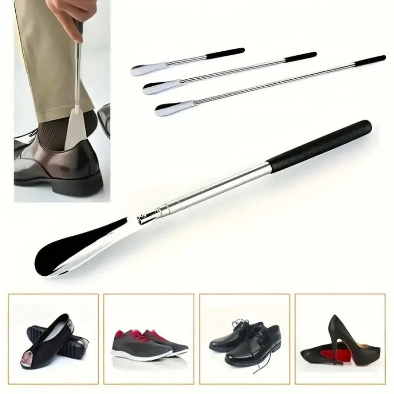 Retractable Stainless Steel Shoe Horn 3
