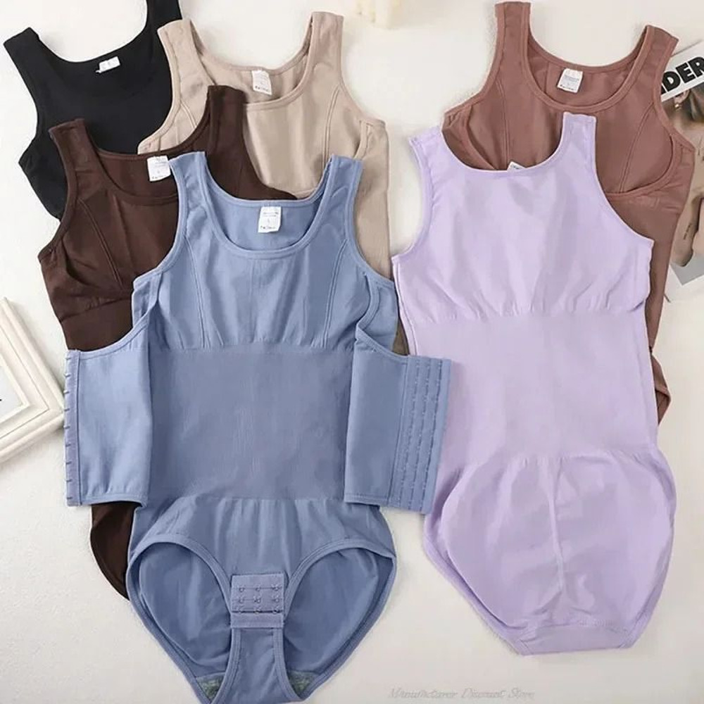Womens Bodysuit Shapewear With Zipper Belt And Tummy Control 0