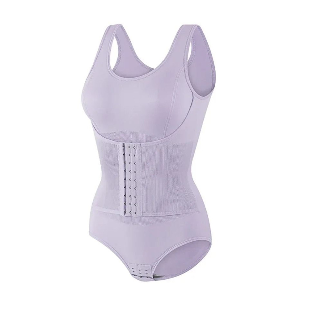 Womens Bodysuit Shapewear With Zipper Belt And Tummy Control 6