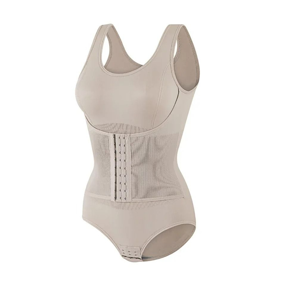Womens Bodysuit Shapewear With Zipper Belt And Tummy Control 7
