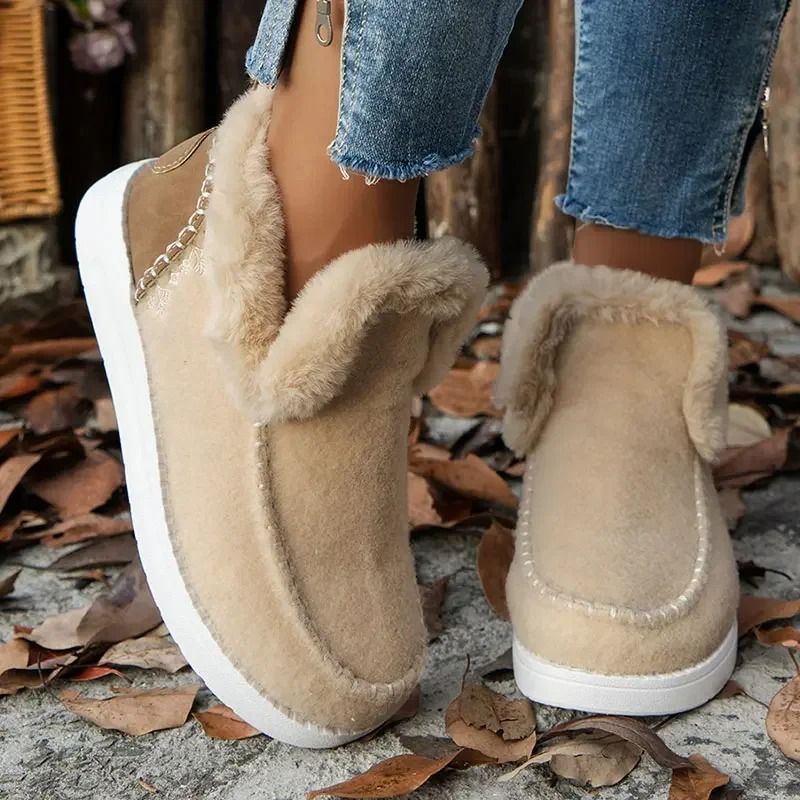 Womens FurLined Winter Ankle Boots Warm Casual Snow Footwear 10