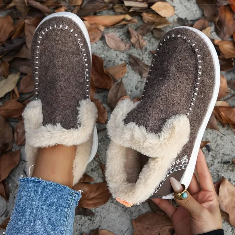 Womens FurLined Winter Ankle Boots Warm Casual Snow Footwear 6
