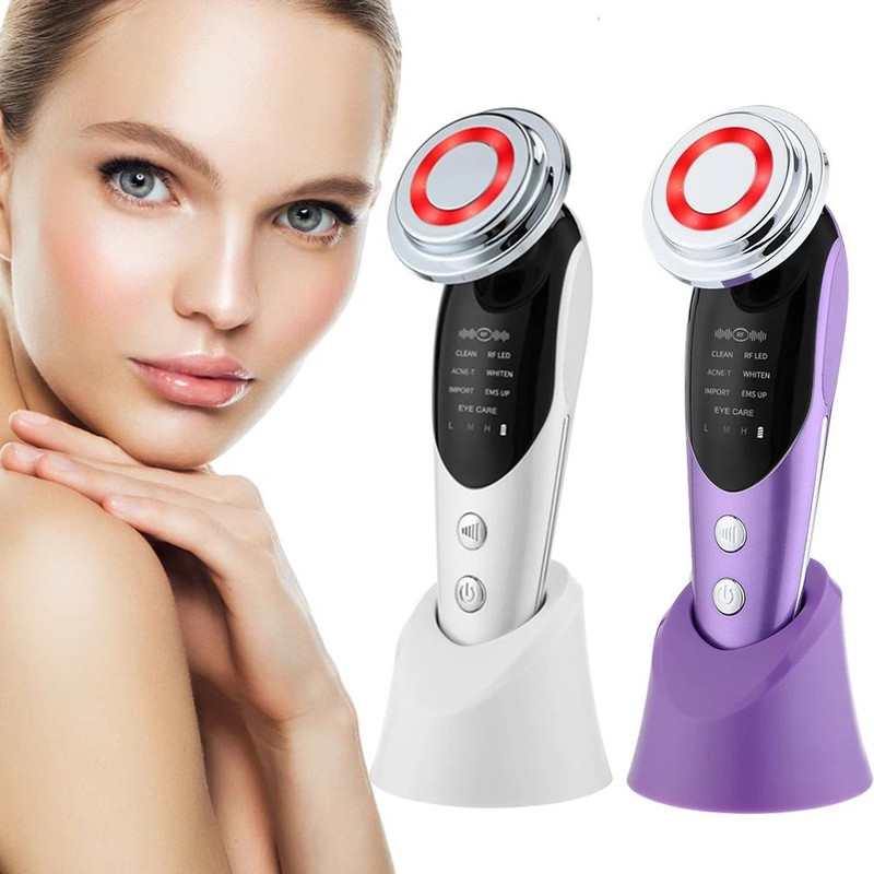 7 In 1 Facial Massager With RF EMS Technology For Skin Firming And Wrinkle Reduction 0