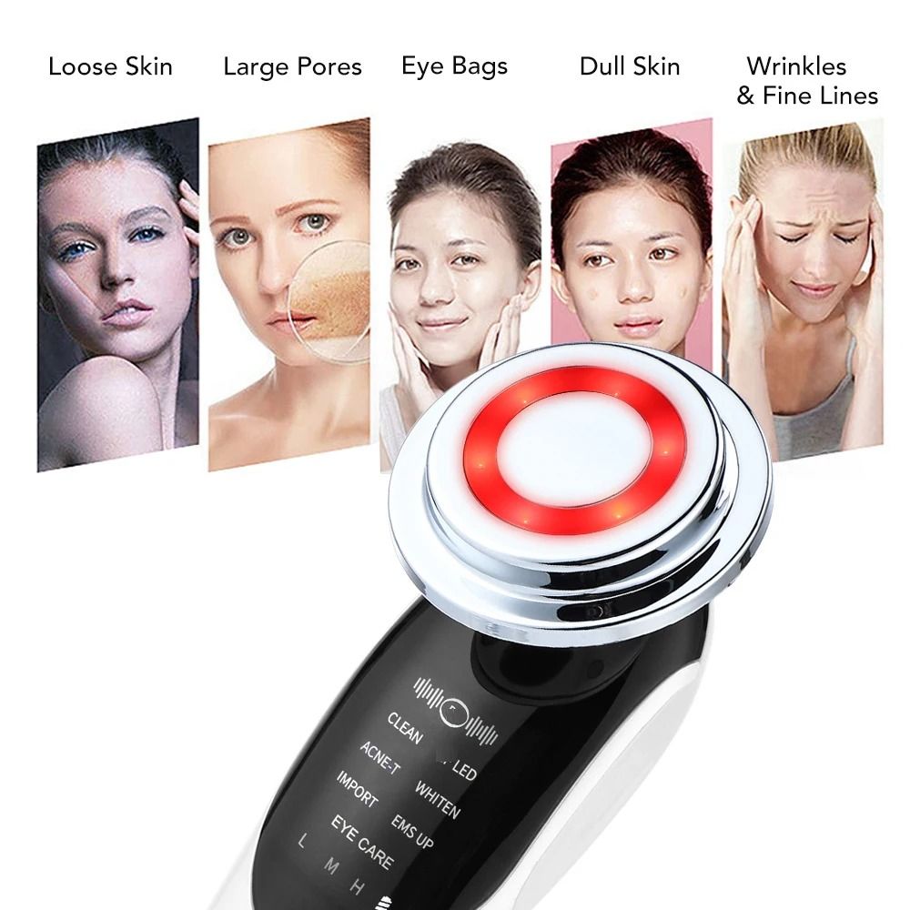 7 In 1 Facial Massager With RF EMS Technology For Skin Firming And Wrinkle Reduction 3