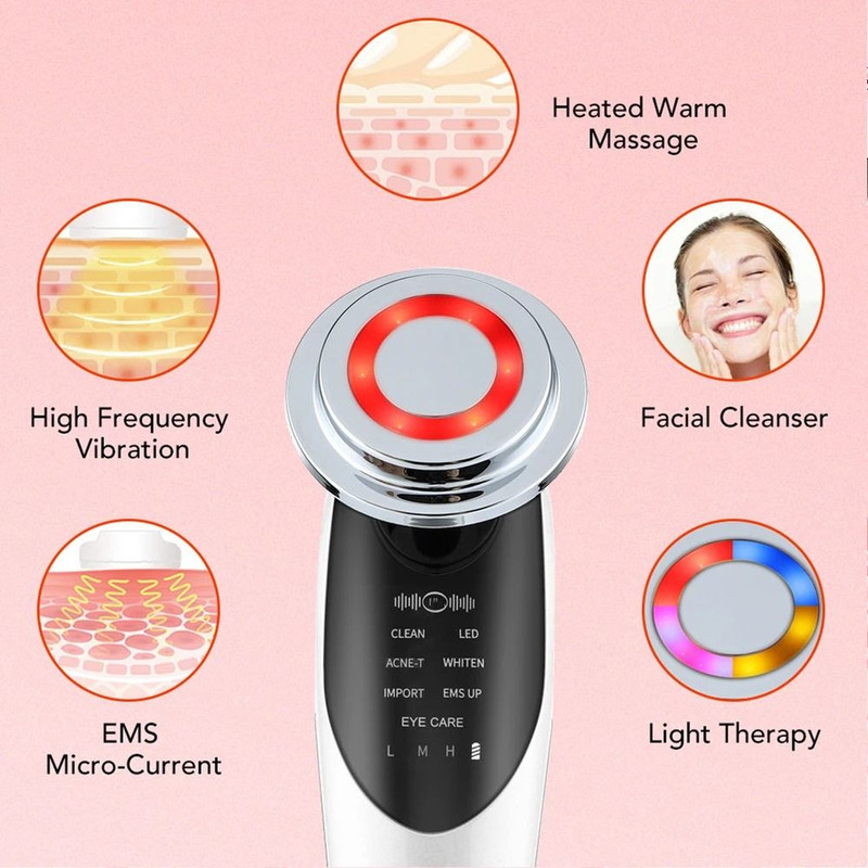 7 In 1 Facial Massager With RF EMS Technology For Skin Firming And Wrinkle Reduction 4