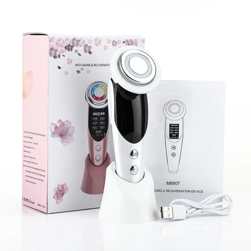 7 In 1 Facial Massager With RF EMS Technology For Skin Firming And Wrinkle Reduction 8