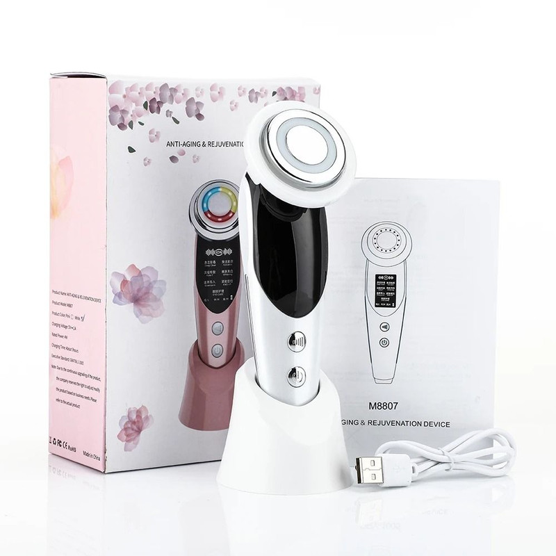 7 In 1 Facial Massager With RF EMS Technology For Skin Firming And Wrinkle Reduction 8