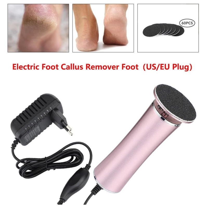 Electric Foot Callus Remover With 60 Replacement Pads For Smooth Heels And Skin Care 0