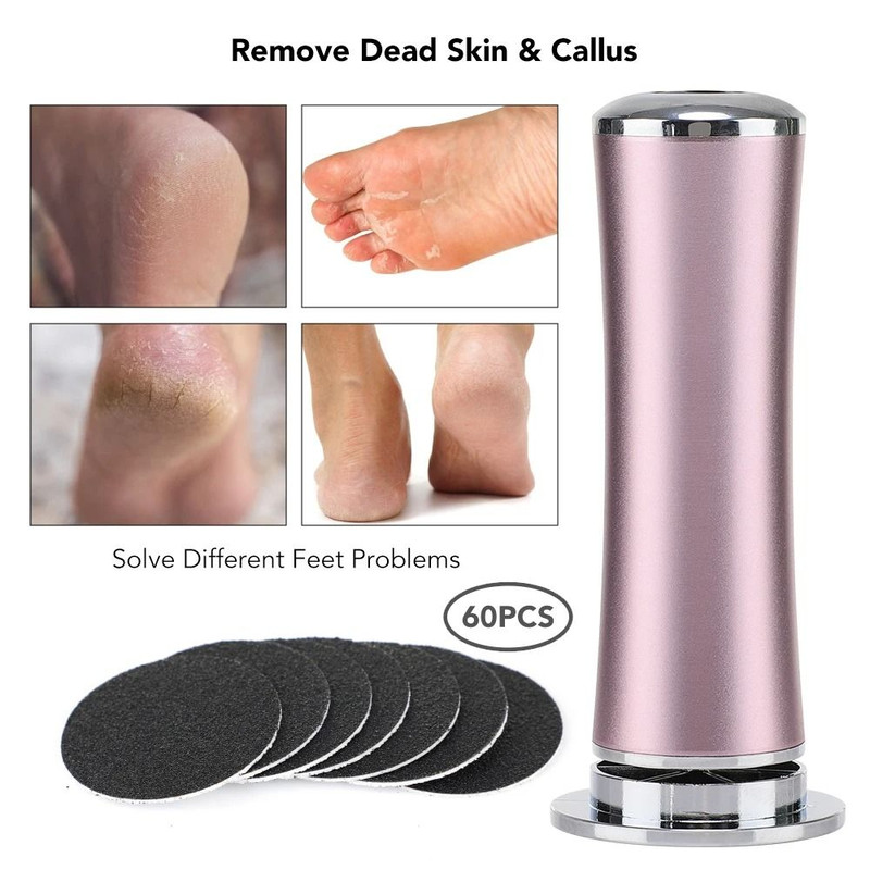 Electric Foot Callus Remover With 60 Replacement Pads For Smooth Heels And Skin Care 1