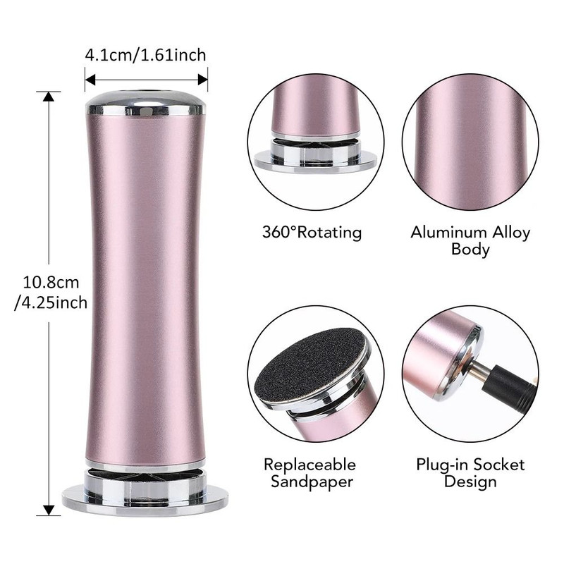 Electric Foot Callus Remover With 60 Replacement Pads For Smooth Heels And Skin Care 4