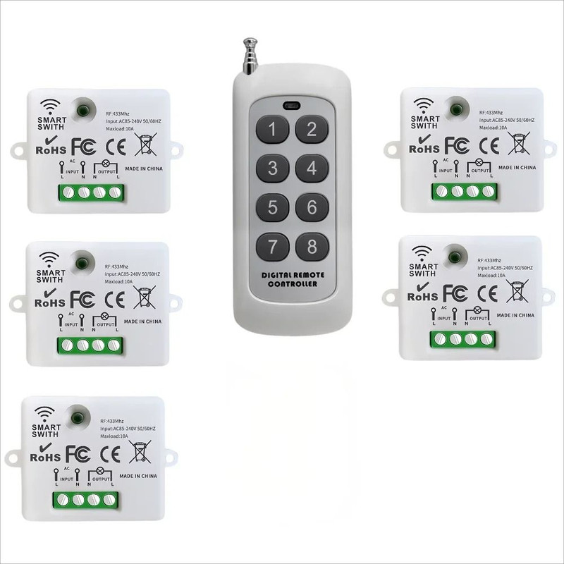 Wireless Smart Light Switch With Remote Control For Home Lighting And Fans 9