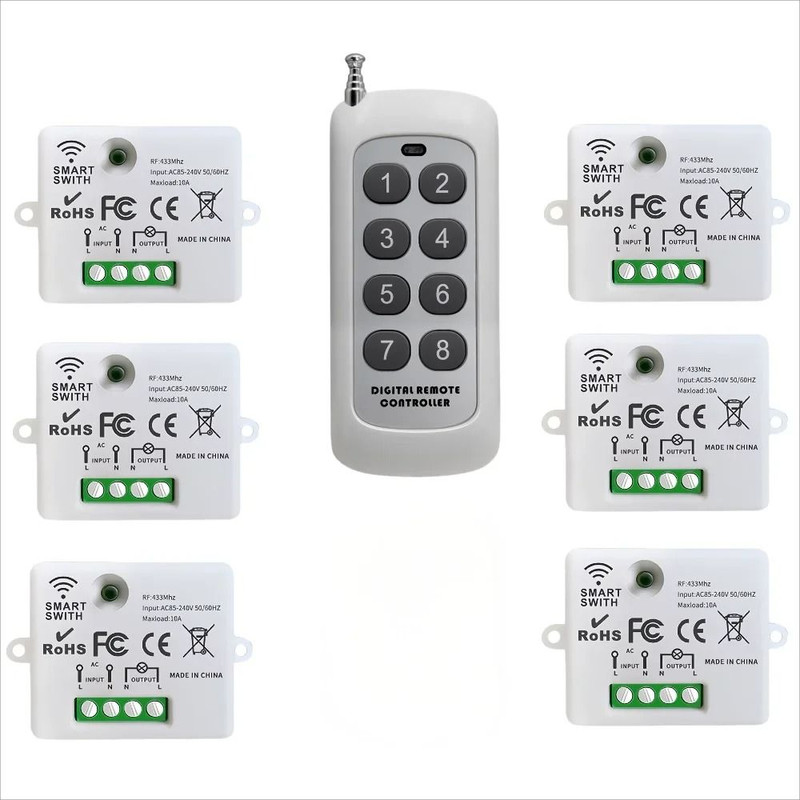 Wireless Smart Light Switch With Remote Control For Home Lighting And Fans 10