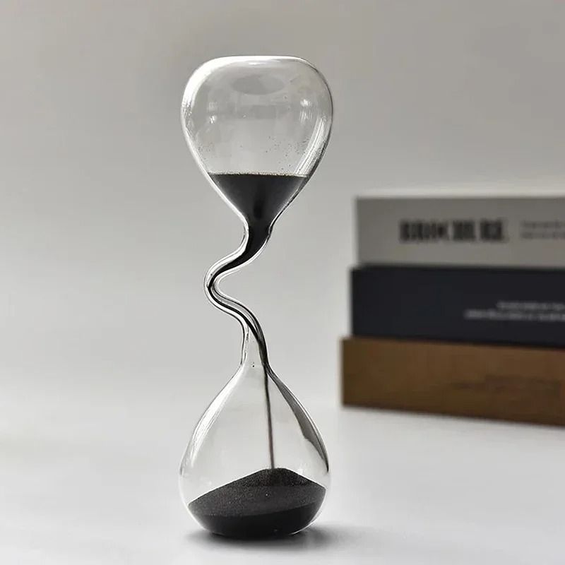 Modern Glass Hourglass Decoration With Elegant Sand Timer Design 1