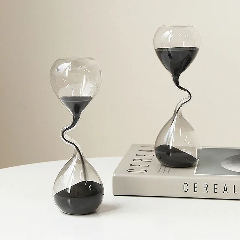 Modern Glass Hourglass Decoration With Elegant Sand Timer Design 3