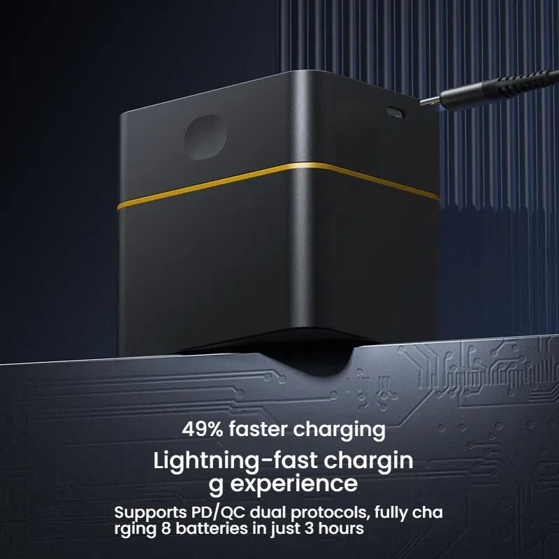 8 Slot Smart Battery Charger Case For AA And AAA Batteries With Auto Shutoff 2