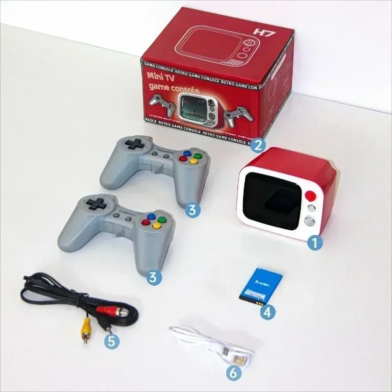Retro Handheld Game Console With 35 Inch Screen And Dual Gamepads 1