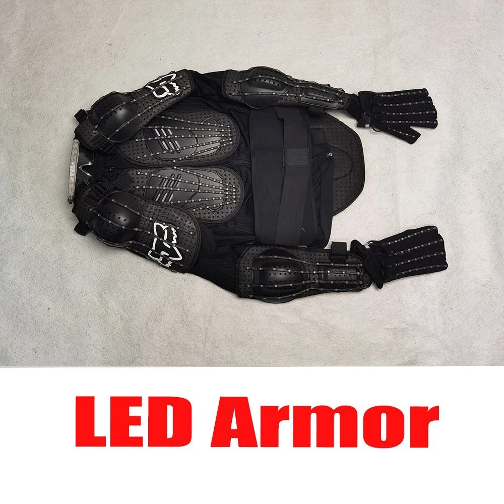 LED Robot Performance Suit With Glowing Armor Pants And Mask 7