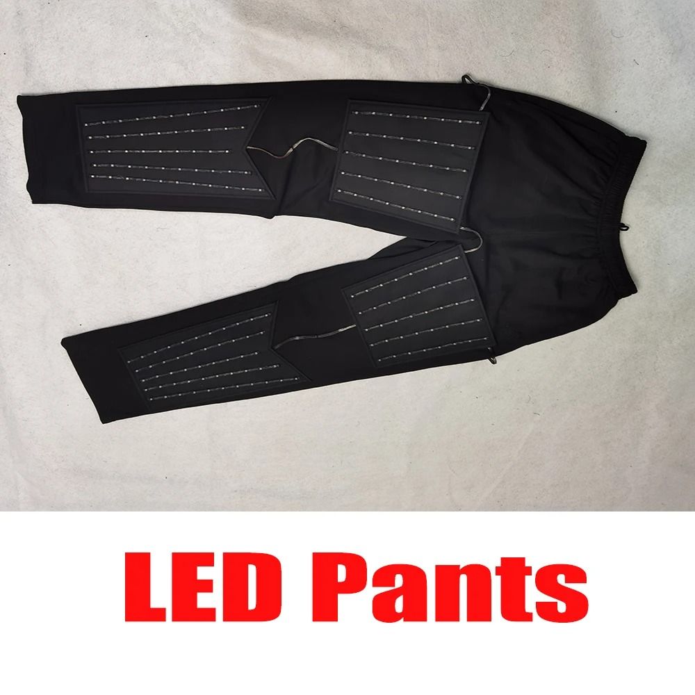 LED Robot Performance Suit With Glowing Armor Pants And Mask 8