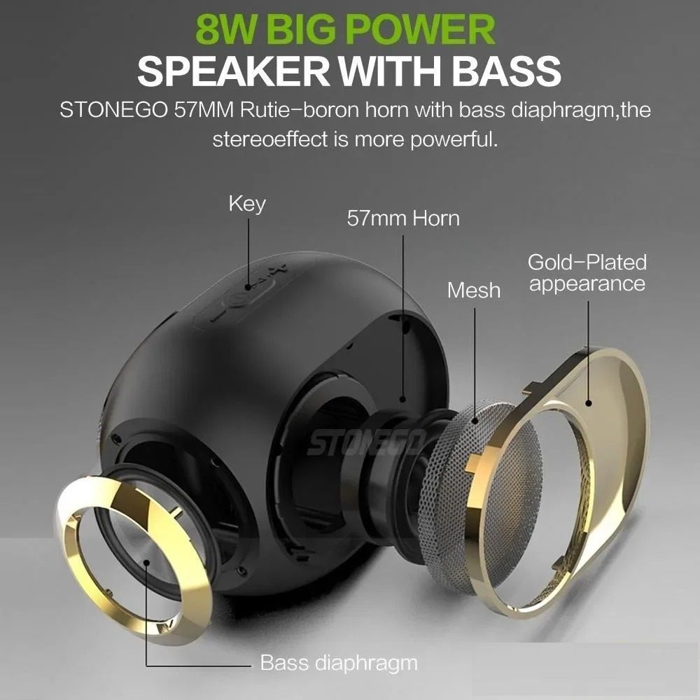 Portable Bluetooth Speaker With Waterproof Design And 3D Bass 1