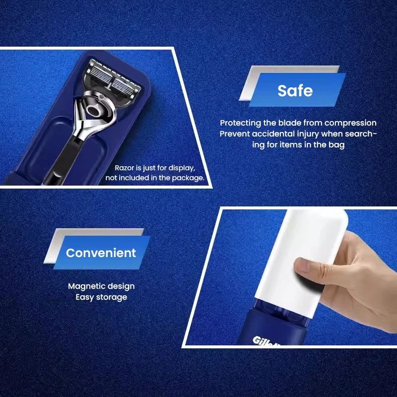 Magnetic Travel Case For Razors With Drainage Design 3