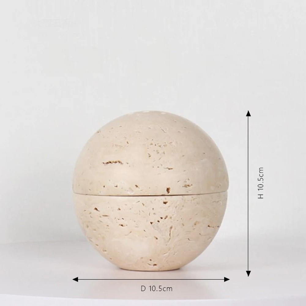 Travertine Sphere Incense Burner For Home And Meditation 7