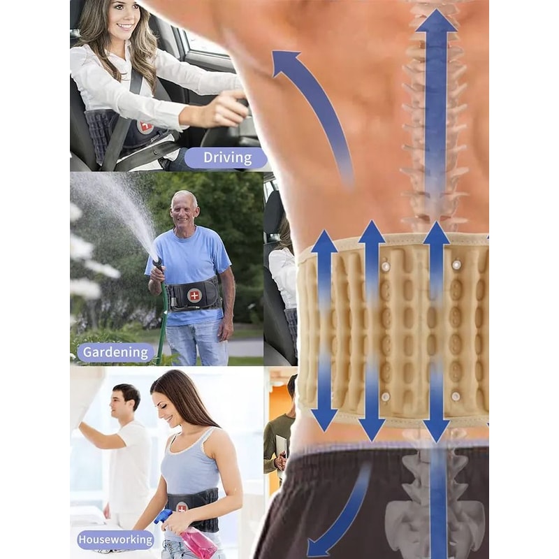 Adjustable Air Decompression Spine Support Brace For Back Scoliosis Relief 1