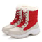 Womens Waterproof Platform Ankle Boots With Plush Lining 9