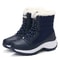Womens Waterproof Platform Ankle Boots With Plush Lining 8