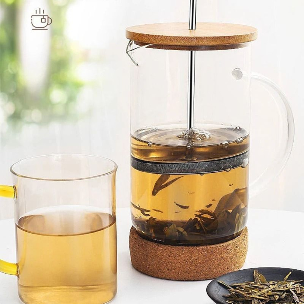 Borosilicate Glass French Press Coffee And Tea Maker 2